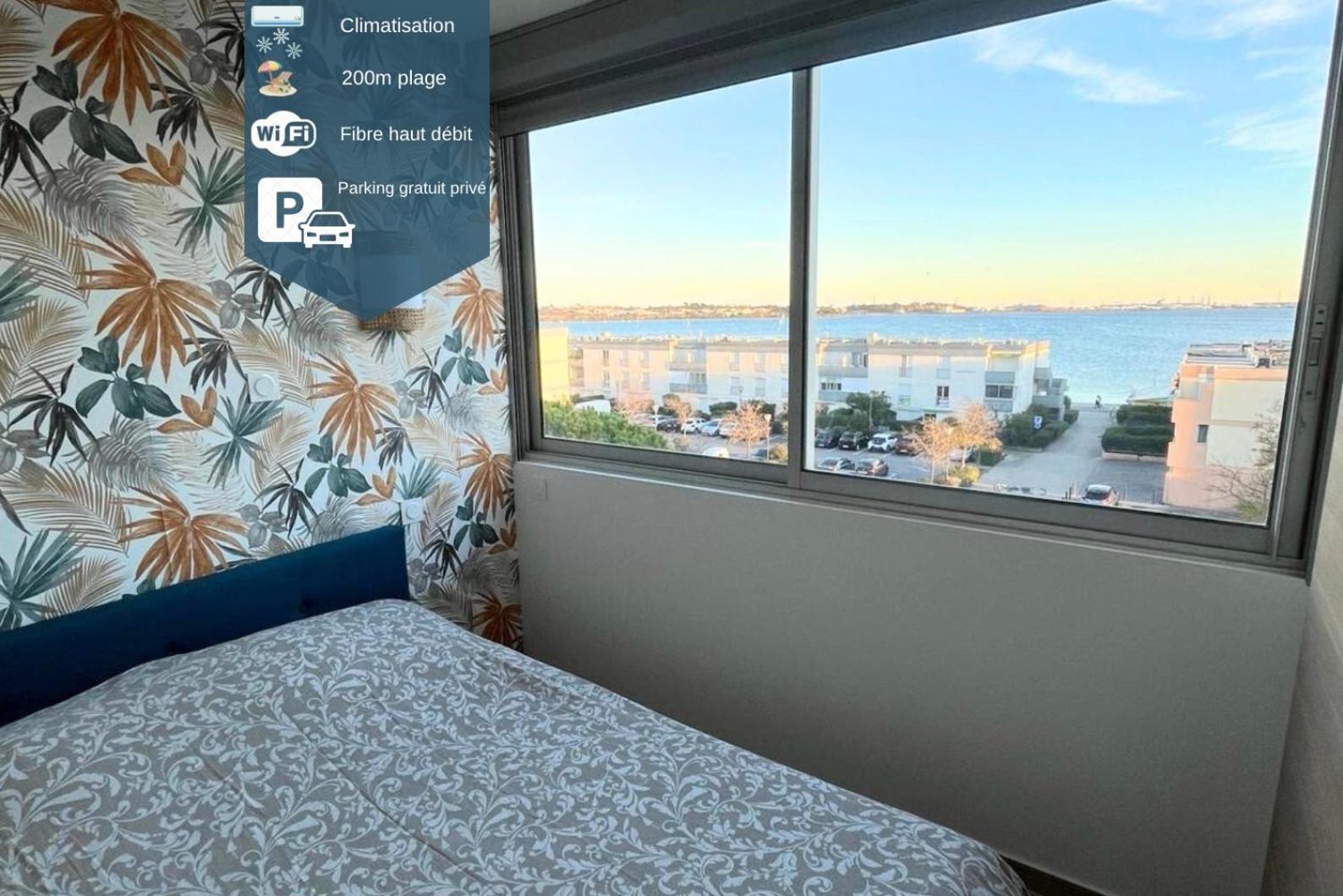 Joli Appart/Vue Etang/Clim /Wifi Balaruc-les-Bains Exterior foto